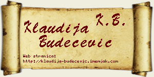 Klaudija Budečević vizit kartica